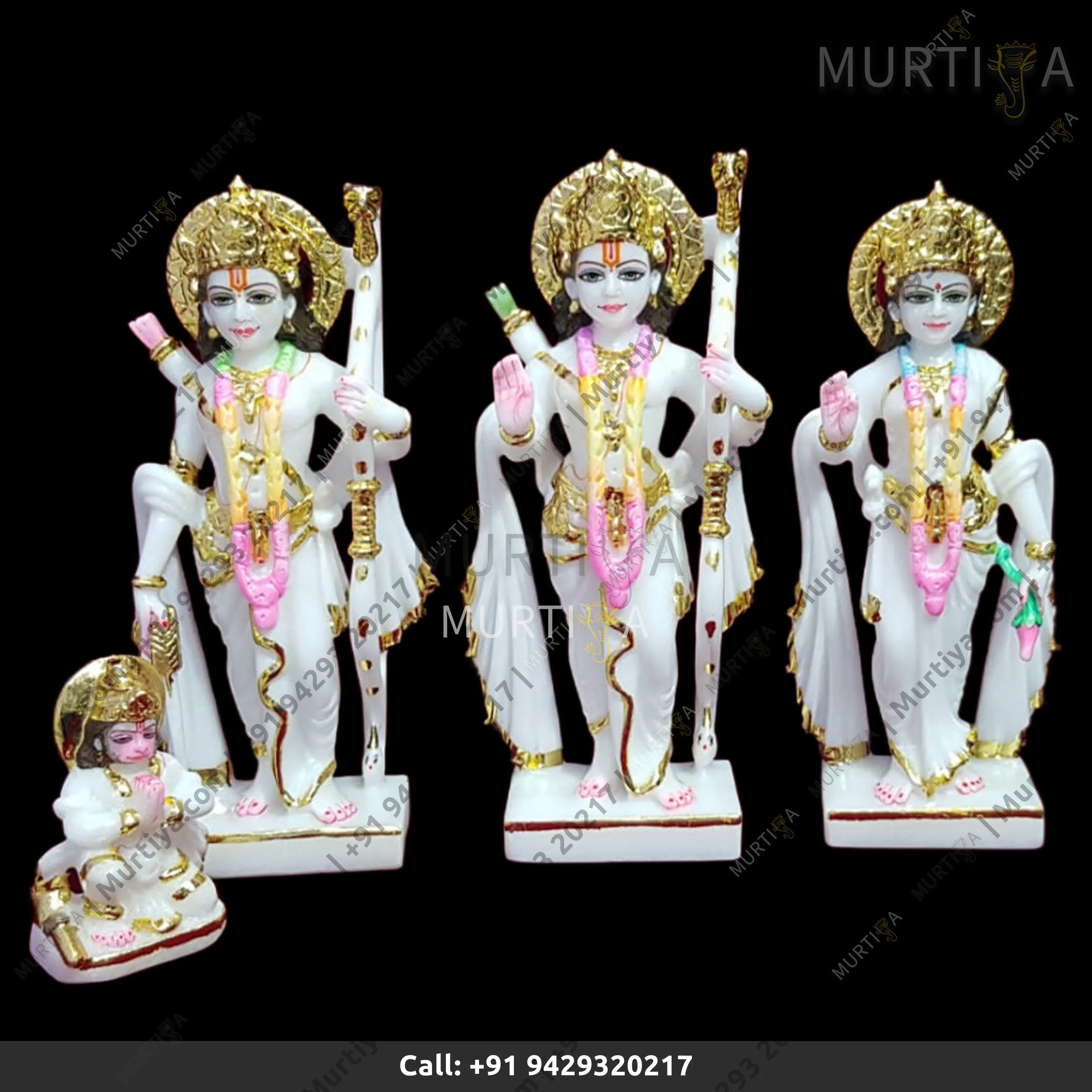Marble Ramdarbar Minimalistic Color in Makrana Marble Idol Set